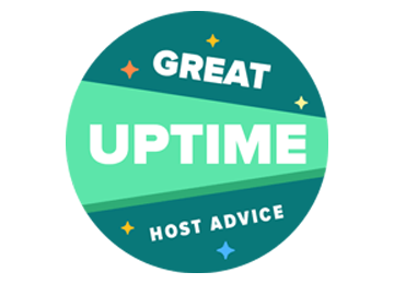 HostAdvice Great Uptime Award for Host Expert